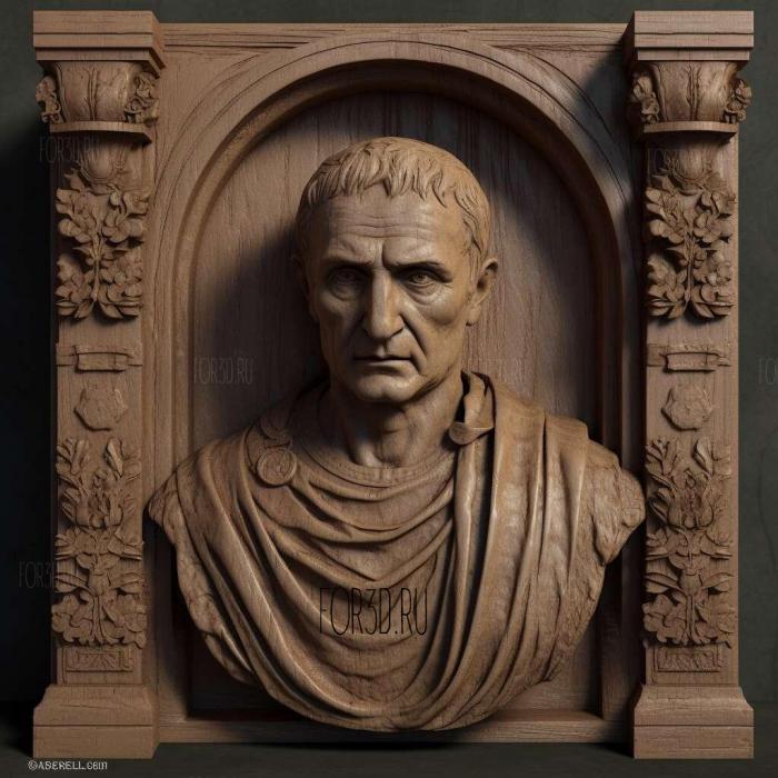 julius caesar 1 stl model for CNC